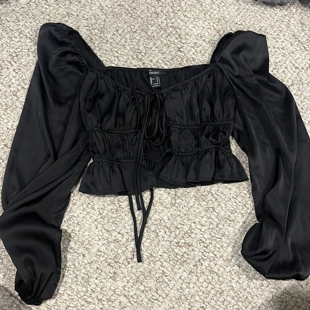 Forever 21 Black Crop Top